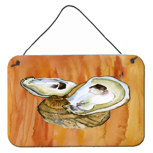 "Caroline's Treasures 8142DS812 Oyster Impresiones para colgar en la pared o en la puerta de metal para interiores o aluminio, 8 x 12", multicolor " Caroline's Treasures 8142DS812