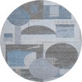 thumbnail image 2 of Addison Rugs Mayfield Premium Machine Washable Transitional Geometric Blue Round Rug, 8' x 8', 2 of 6