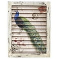 thumbnail image 1 of Peacock Window Shutter Wall Decor, 1 of 1
