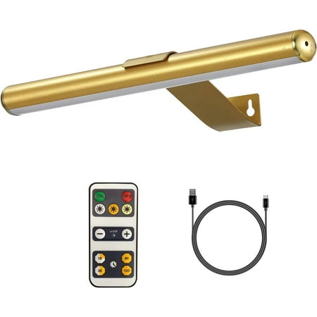 

Wireless Picture Light Battery Operated Rechargeable Painting Light with Remote Control Metal Art Light Display Lamp 3 Modes Dimmable Dartboard Light with Timer for Frame Gallery 300LM