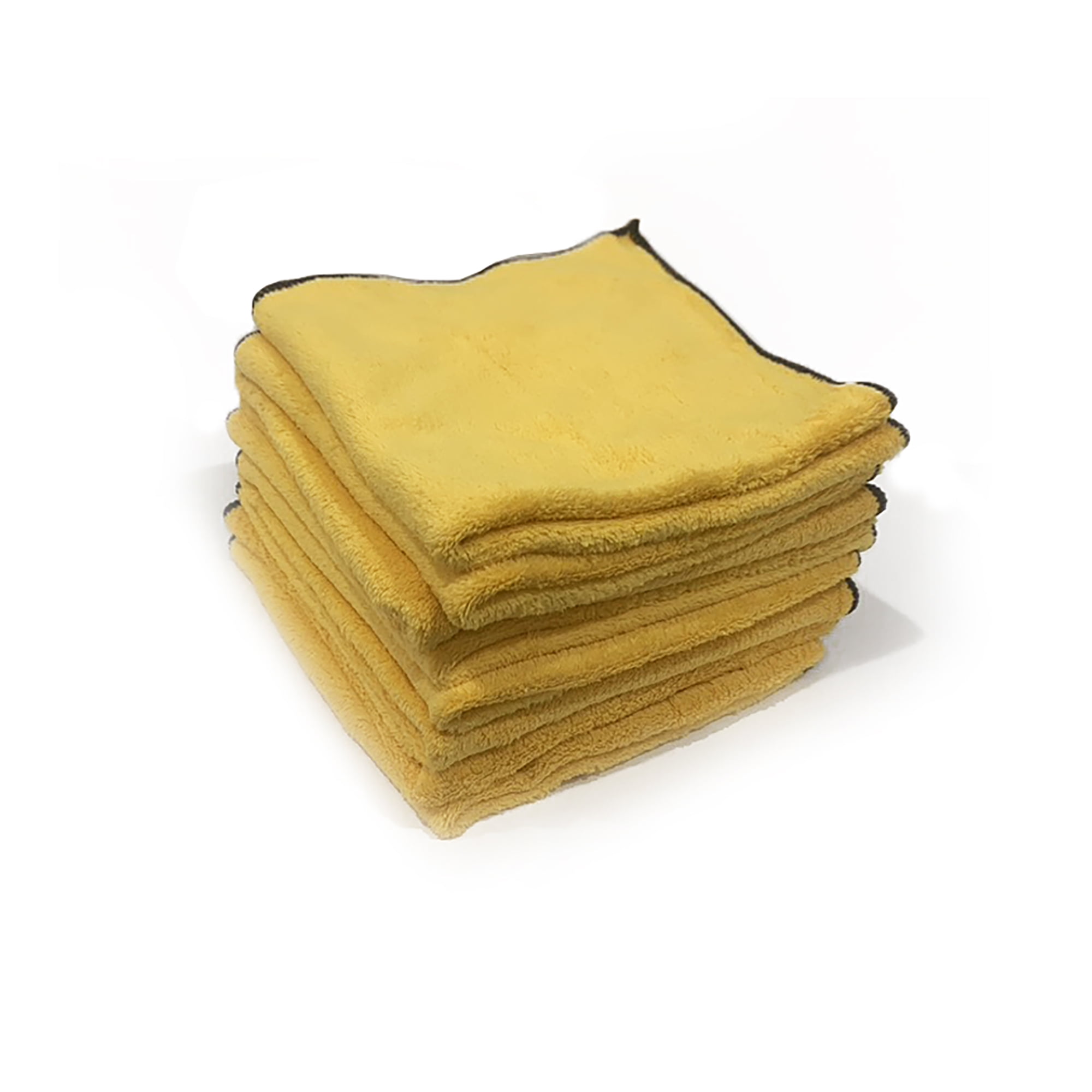 Auto Drive Coral Fleece Multi-Purpose Microfiber Towel, Cleaning, Detailing, 8pk, Blue & Yellow