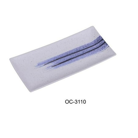 10 x 4.25 in. Ocean Rectangular Sushi Porcelain Plate - Pack of 24
