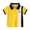 Yellow, variant on LYMAYTER Toddler Baby Boys Short Sleeves T-Shirt Summer Embroidery Button Cotton Tee Shirt Tops Color Blocking Lapel Casual Shirt Blouse for 1-8Y