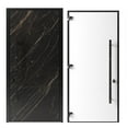 thumbnail image 3 of Front Exterior Prehung Steel Door / Dekton 0118 Natural Noir / Side and Top Exterior Window Sidelite / Entry Metal Modern Painted W36+16x96+16 Right-hand, 3 of 4