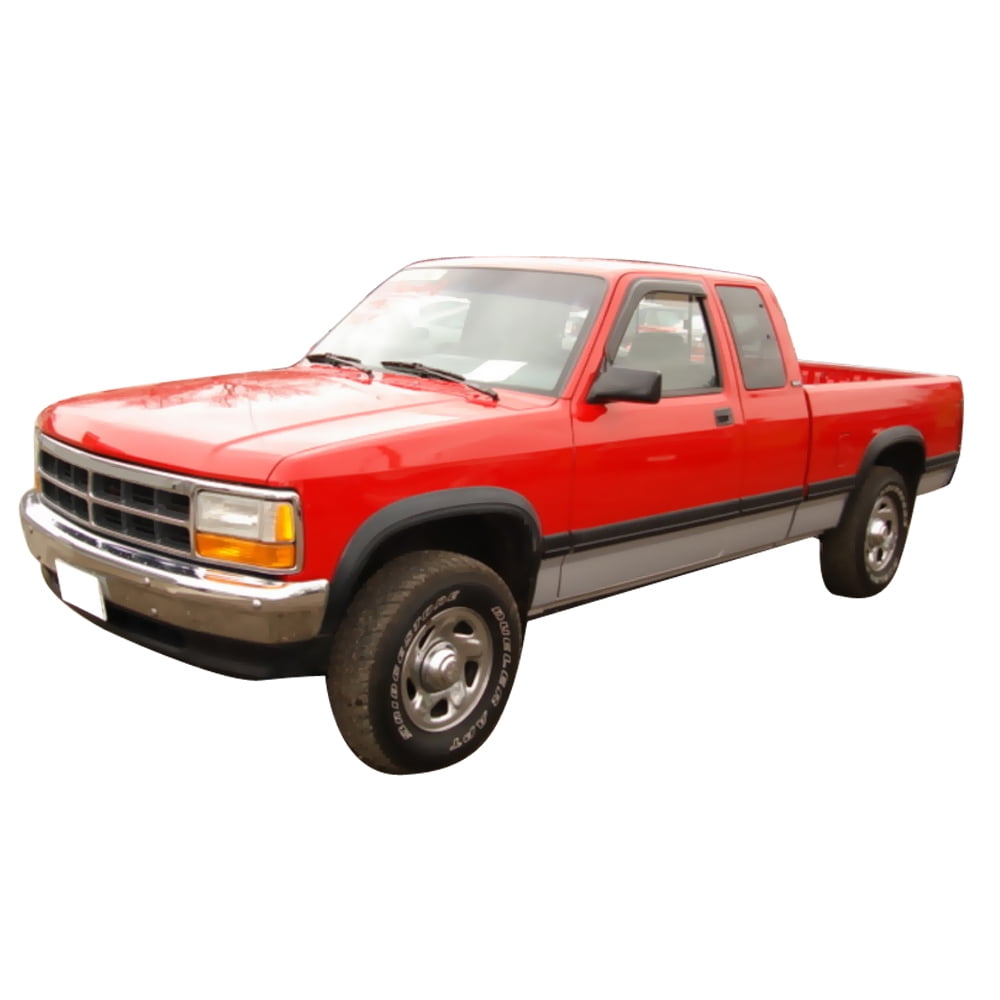 Ikon Motorsports Compatible with 87-96 Dodge Dakota Acrylic Window Visors Vent Windshield Deflector Rain Guard 2Pc Set Outside Mount 1987 1988 1990 1991 1992 1993 1994 1995 1996