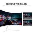 thumbnail image 3 of Gawfolk 27 Inch Curved Gaming Monitor, FHD 1080P, 180Hz, 1800R Curvature, Frameless, White, 3 of 7