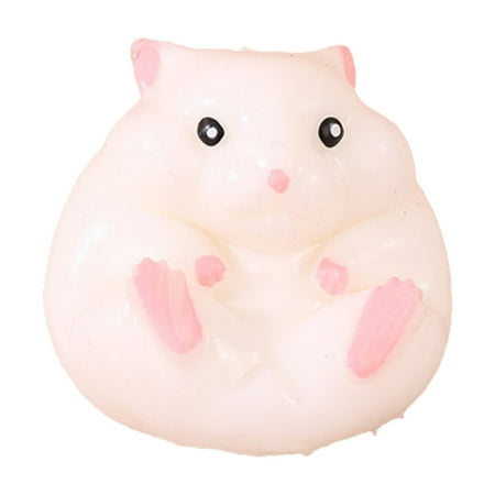 Diceymbol Realistic Chubby Hamster Stress Ball 2.36 Inch Cute Hamster Squeeze Ball Soft Squeeze Decompression Anxiety Relief Fidget Adult Fidget Tool for Office Home and Daily Relaxation
