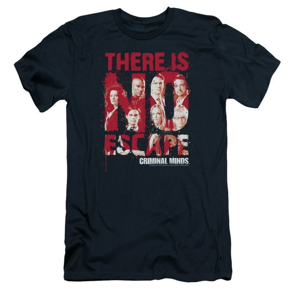 Criminal Minds No Escape Adult 30/1 T-Shirt Navy