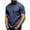 Navy, variant on Men Short Sleeve Pirate Shirt Lace up Medieval Top with Pocket Pirate Costume Halloween Cosplay Mens Halloween Costume, Size L