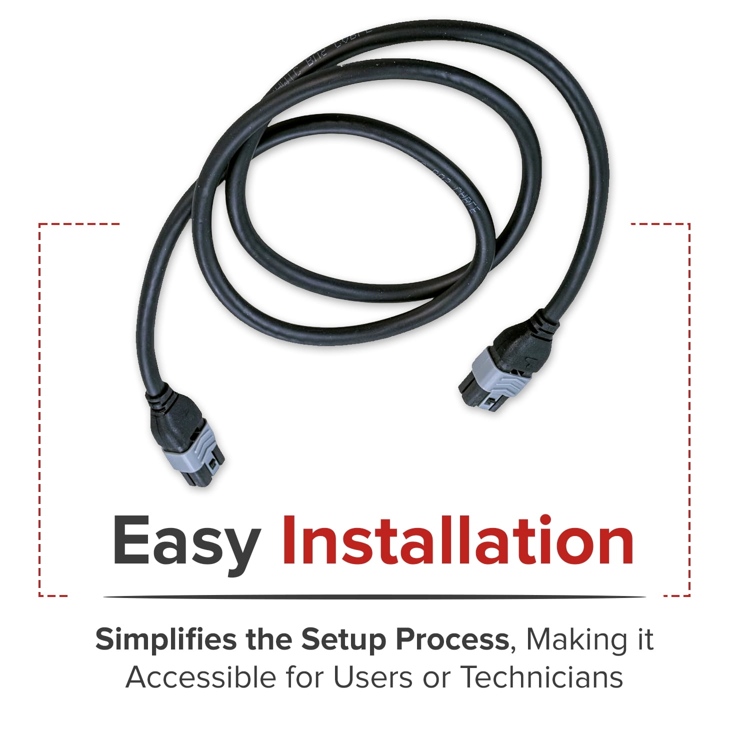AlveyTech 1.0 Meter Dynamic Joystick Bus Cable for Invacare Power Chairs with SPJ Joystick Controllers