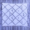 thumbnail image 1 of Ahgly Company Machine Washable Indoor Square Solid Blue Modern Area Rugs, 4' Square, 1 of 4
