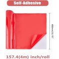 thumbnail image 2 of Rollo de vinilo adhesivo metálico rojo de 38 x 4 m, pegatinas de pared de PVC autoadhesivas, despegables y pegables, para decoración de pared, para armarios de coche, decoración del hogar., 2 of 7