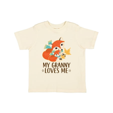 

Inktastic Granny Loves Me Gift Fox Gift Toddler Boy or Toddler Girl T-Shirt