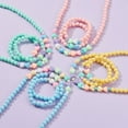 thumbnail image 2 of Stretch Beaded Necklace Bracelet Jewelry Sets with Round Heart Opaque Acrylic Beads Mixed Color 18.11 inch(46cm) Inner Diameter: 45mm, 2 of 8