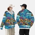 thumbnail image 4 of Fotbe Sea World Chaqueta con Protección Solar UPF 50+ para Hombre y Mujer, Camisa con Capucha y Bolsillos-Large, 4 of 7
