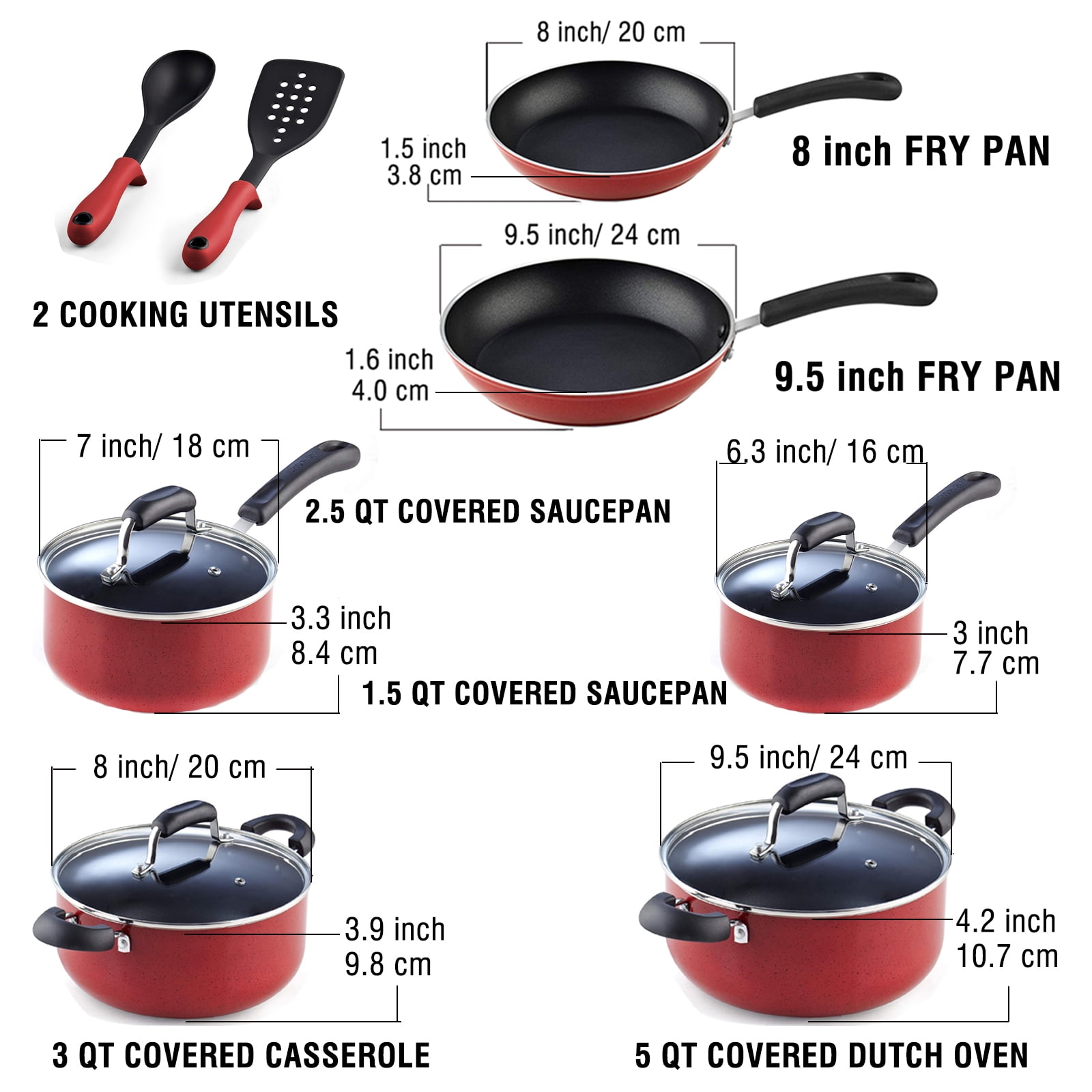  RATWIA Frying Pan 3-Piece Set, Nonstick Skillet Set for Induction  Cooktop, Frying Pan Nonstick 8 Inch+9.5 Inch +11 Inch (Black): Home &  Kitchen