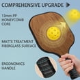 thumbnail image 4 of Pickleball Paddles Set Of 1, Fiberglass Surface, Wood Grain Print, 1 Paddle, 2 Balls & Bag, 4 of 5