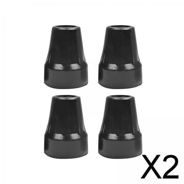 2x 4 Puntas de Muleta, Resistente, Accesorios Anchos de Goma de Alto Rendimiento, Tapa de Pie de Muleta, Puntas de Bastón para Personas Mayores, Basto 2 piezas