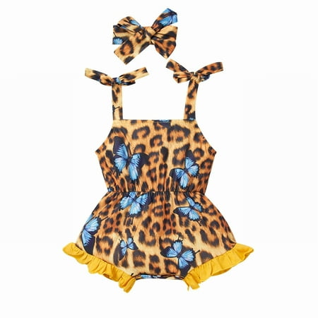 

ZHAGHMIN Girls 2 Piece Outfits Girls Passion Leopard Print Jumpsuit Headdress Two Piece Ethnic Style Outfits For Baby Girls Bows For Baby Girls Girl Baby Clothes 18 Month Girl Clothes 3-6 Month Jack