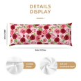 thumbnail image 3 of Body Pillow Cover Rose Flowers Pink Red Body Pillow Cases With Zipper Soft Breathable Smooth Skin Friendly Long Pillow Case 20 X 5 Inches 1 Pcs, 3 of 3