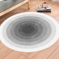 thumbnail image 6 of Btomtd Diameter 23.62' Cream Round Floor Mat Entryway Rug for Sofa Area Sound Buffer Doormat Under Coffee Table Bedroom Carpet Plush Rug, Gray, 6 of 6