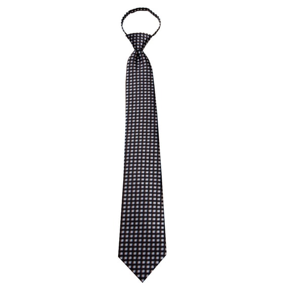 Mens Charcoal Zipper Pre-made Fashion Zipper Necktie Ties