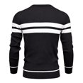 thumbnail image 6 of Mens Sweater Sweater Casual Striped Long Sleeve Fall Winter Pullovers, 6 of 7