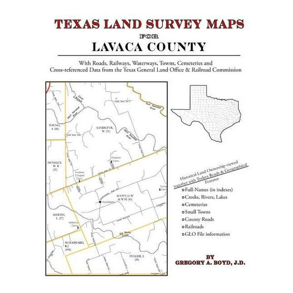 Texas Land Survey Maps for Lavaca County (Paperback)