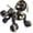 Black & Gold, variant on Ruko 18011 Robot Dog Toy, Smart Interactive Puppy, Programmable, 30+ LED Faces, Remote & Gesture Control, Black & Gold, Ages 3-8