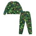 thumbnail image 3 of Tutolipy Christmas Pajama Set for Women Lighrt Printed Pjs Set Comfy Sleepwear Long Sleeve Shirt and Pajama Pants Lounge Sets, L, 3 of 7