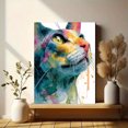 thumbnail image 6 of Oriental Shorthair Cat Canvas Wall Art, Colorful Watercolor Kitten Modern Home Decor, 6 of 8