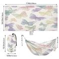 thumbnail image 2 of Hanging Hammock Portable Travel Camping For Outdooor Beach Camping Hiking Butterfly with Elegant Color, 2 of 8