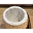 thumbnail image 6 of ELE Light & Decor Wicker / Rattan Large Storage Ottoman Basket with Lid in Beige, 6 of 9