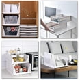 thumbnail image 3 of Stackable Clothes Storage Basket Sliding Organizer Wardrobe Drawer Shelf Diy Container (White), 3 of 5