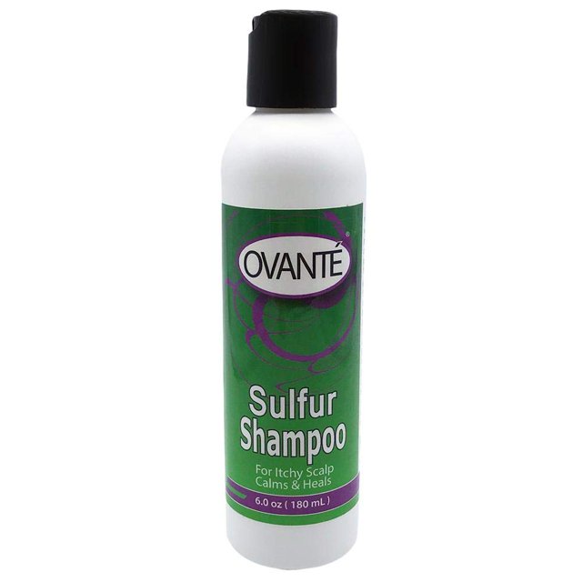 Champú de azufre blanco OVANTE - Tratamiento del cuero cabelludo para foliculitis por acné y caspa en hombres y mujeres - 6.0 oz