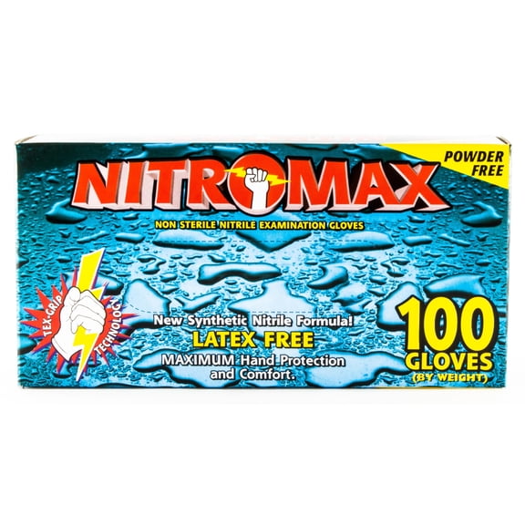 NitroMax Powder-Free Nitrile Exam Gloves – 5 Mil (X-Small)