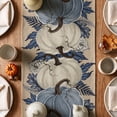 thumbnail image 5 of Sm:)e Blue Pumpkin Fall Table Runner 13x72 Inch, Thanksgiving Decorations for Kitchen Dinning Home Party, 5 of 9