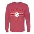 thumbnail image 2 of Wild Bobby City of Arizona Baseball Fantasy Fan Sports Men's Long Sleeve T-Shirt, Vintage Heather Red, 3X-Large, 2 of 6