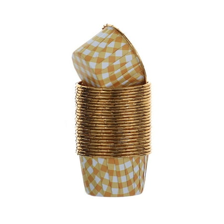 

50pcs Kitchen Accessories Aluminium Foil Liner Cupcake Baking Cups Cake Cup Muffin Boxes Wrapper Paper YELLOW