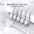 thumbnail image 2 of Cable micro USB pequeño, cargador eléctrico para Android de 6 pies, paquete de 5, 2 of 8