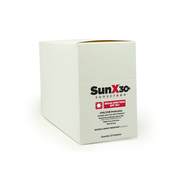 SPF30 Sunscreen, Single Dose Pouch, 100/Box SPF30 Sunscreen, Single Dose Pouch, 100/Box