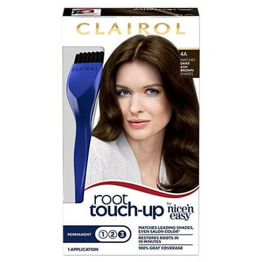 Clairol Root Touch-Up Nice'n Easy Permanent Hair Dye, 4A Dark Ash Brown, Hair Color, 1 Kt