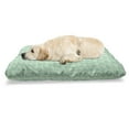 thumbnail image 1 of Mint Pet Bed, Symmetrical Half Cut Squares with Triangles Retro Style Checkered Pattern, Resistant Pad for Dogs and Cats Cushion with Removable Cover, 24" x 39", Mint and Almond Green, by Ambesonne, 1 of 4