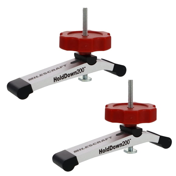 Milescraft 4036 Hold Down 200 2 Pack T-Track Hold Down Clamp. 5-1/4" L x 1-1/4" W, Anodized Heavy Duty T Track Clamps for Woodworking