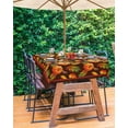 thumbnail image 5 of Fall Tablecloth with Umbrella Hole and Zipper Autumn Leaf Rectangle Outdoor Tablecloths 60x102 Outside Table Cloths Harvest Pumpkin Patio Table Cover for Fall Thanksgiving Outdoor Picnic Garden Decor, 5 of 6