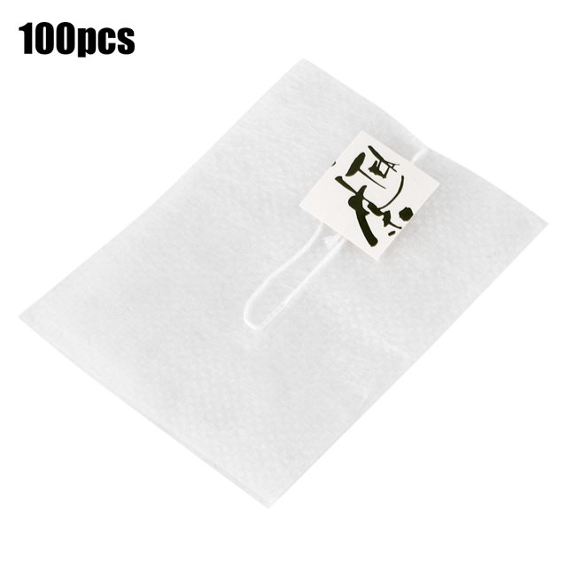 100 Uds. Infusor de filtro de bolsitas de té vacías no tejidas con cordón