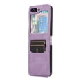 thumbnail image 4 of SaniMore Compatible with Samsung Galaxy Z Flip 5 Case 6.7-inch, Luxury PU Leather Wallet Protective Cover with Card Slots Slim Pocket Folding Cover for Galaxy Z Flip 5 5G, Purple, 4 of 6