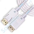 thumbnail image 1 of SatelliteSale Câble DisplayPort Unidirectionnel vers HDMI Mâle à Mâle Fil Universel PVC Cordon Blanc 6 Pieds, 1 of 9