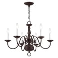 thumbnail image 5 of Livex Lighting Williamsburgh Chandelier in Bronze, 5 of 12