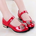 thumbnail image 6 of Girls Dress Shoes Toddler Little Kid Flats Mary Jane School Bowknot Girl Party Ballerina Flat Shoes for Kids Red 28, 6 of 7